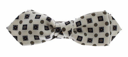 Dolce &amp; Gabbana Witte Zijden Strik Leren Herenriem Cadeaudoos