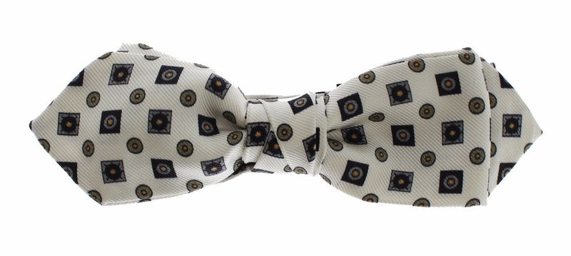 Dolce &amp; Gabbana Witte Zijden Strik Leren Herenriem Cadeaudoos