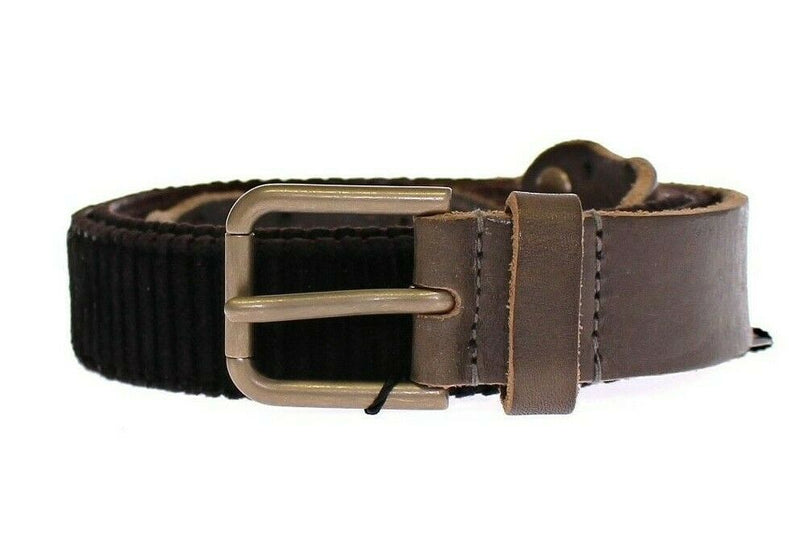 Dolce &amp; Gabbana bruin lederen Cintura Gürtel riem met logo