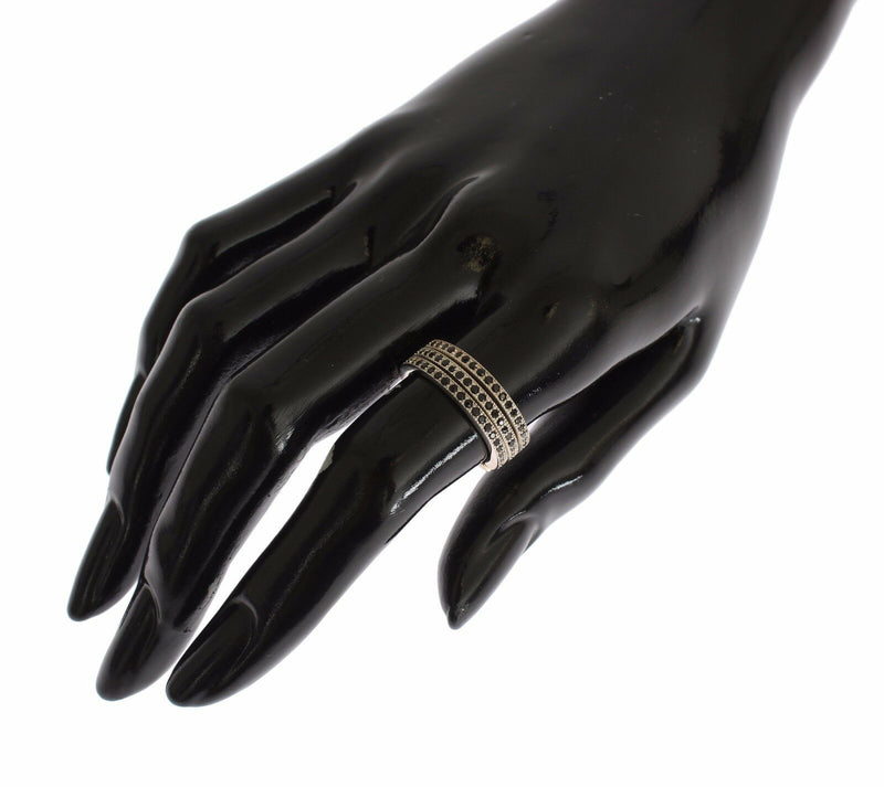Bague Nialaya en argent sterling 925 et zircone cubique noire pour femme