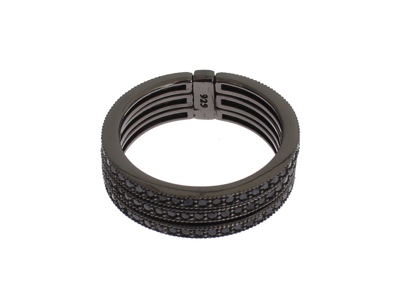 Nialaya Zwarte CZ 925 Sterling Zilver Dames