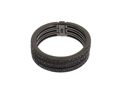 Nialaya Zwarte CZ 925 Sterling Zilver Dames