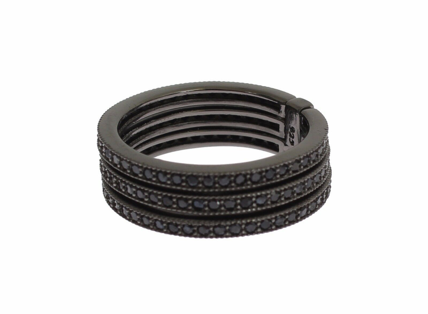 Nialaya Zwarte CZ 925 Sterling Zilver Dames