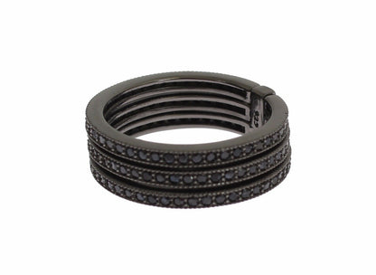 Nialaya Zwarte CZ 925 Sterling Zilver Dames