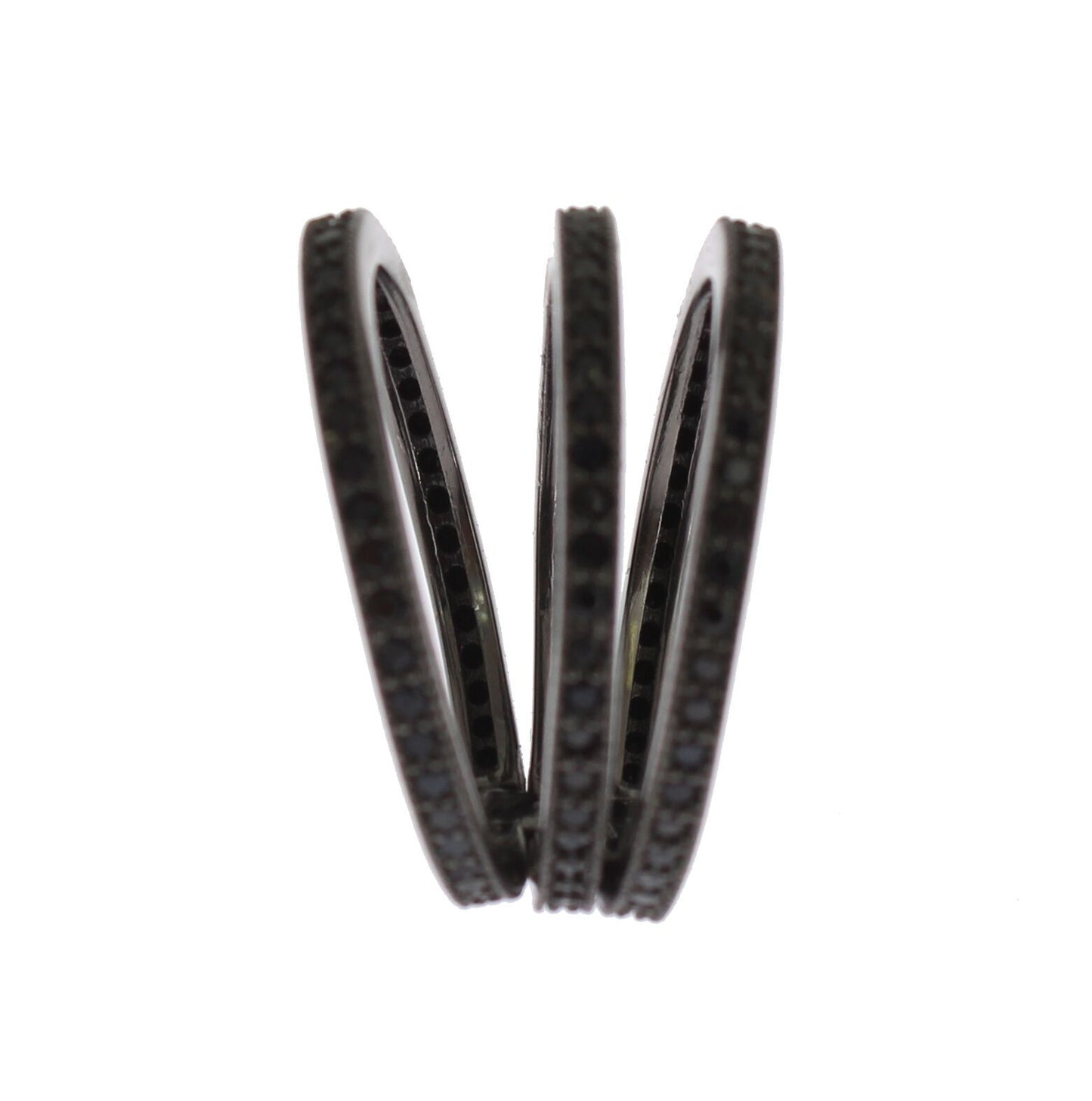 Nialaya Zwarte CZ 925 Sterling Zilver Dames