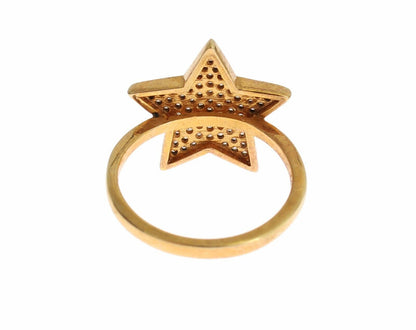 Nialaya Star Goud 925 Zilveren Dames Heldere Ring