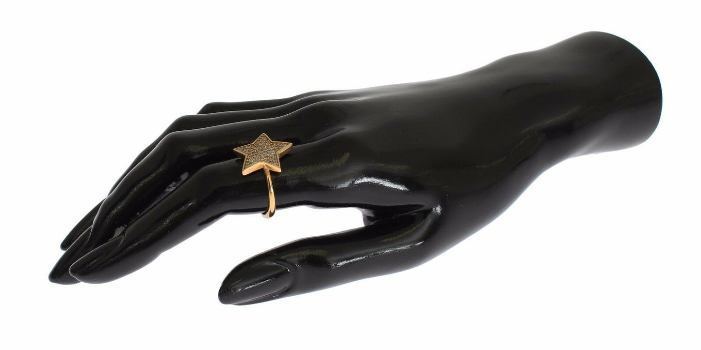 Nialaya Star Goud 925 Zilveren Dames Heldere Ring