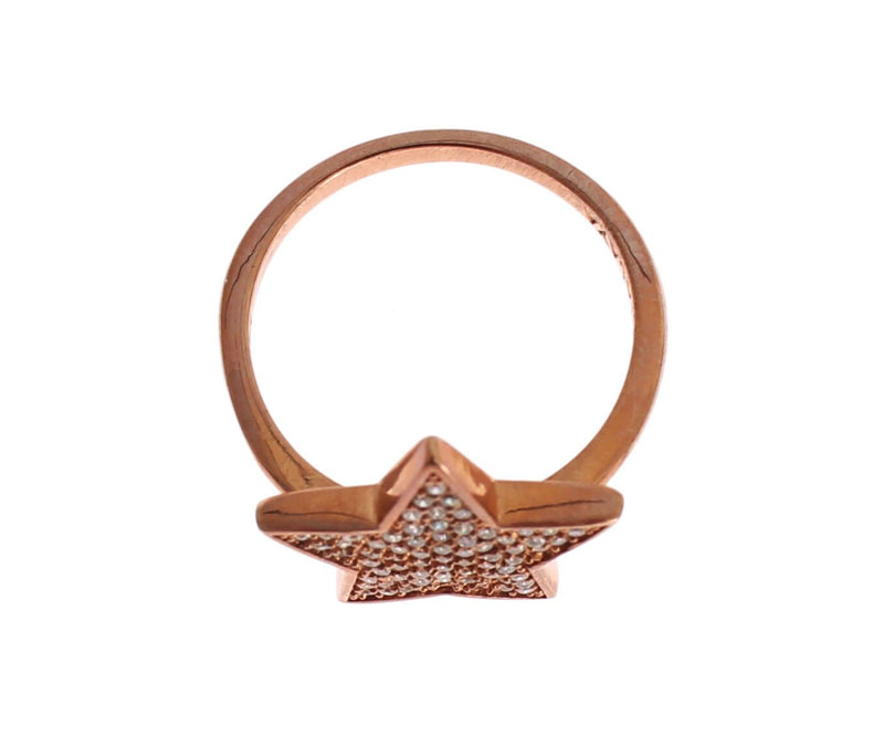 Bague Nialaya pour femme en argent 925 avec étoile en zircone cubique transparent