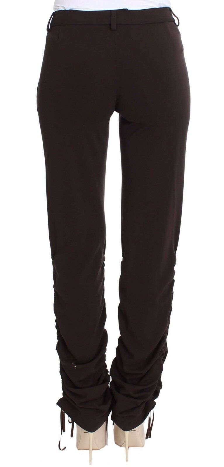 Pantalon décontracté en coton extensible brun d'Ermanno Scervino
