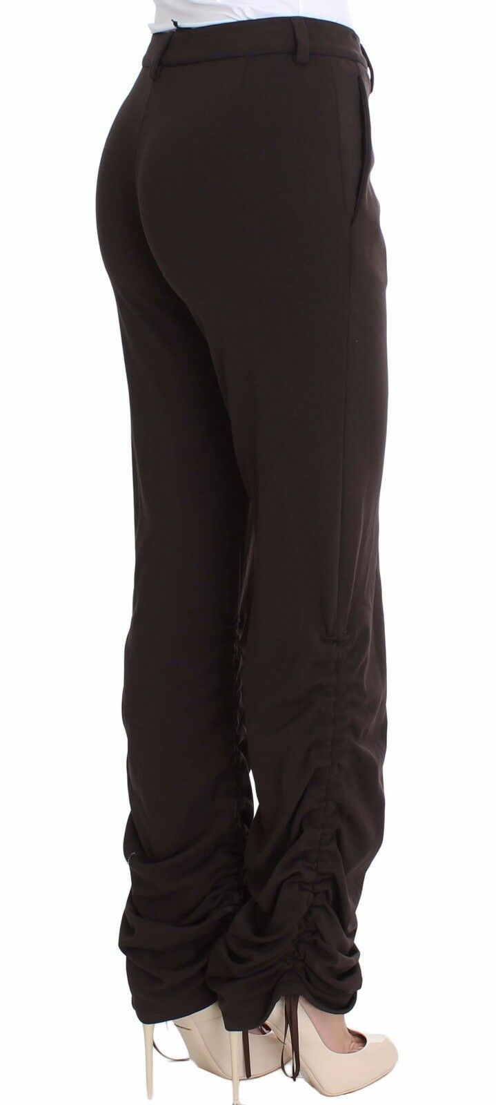 Pantalon décontracté en coton extensible brun d'Ermanno Scervino