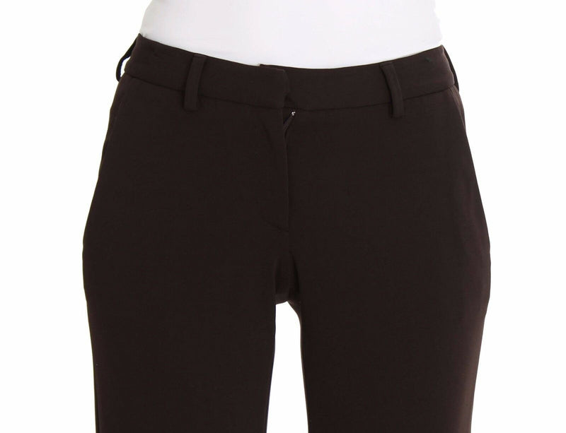Pantalon décontracté en coton extensible brun d'Ermanno Scervino
