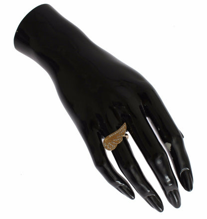 Bague authentique Nialaya pour femme en argent 925 et or avec zircone cubique transparent