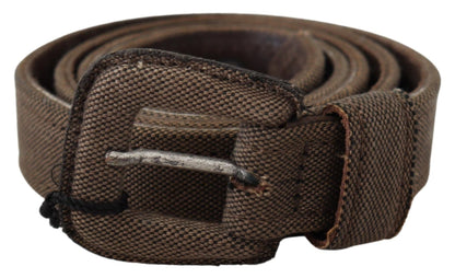 Kostuum Nationaal Bruine Leren Logo Gesp Taille Riem