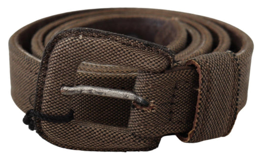 Kostuum Nationaal Bruine Leren Logo Gesp Taille Riem