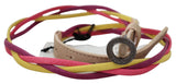 Ceinture à boucle circulaire en cuir torsadé multicolore Costume National