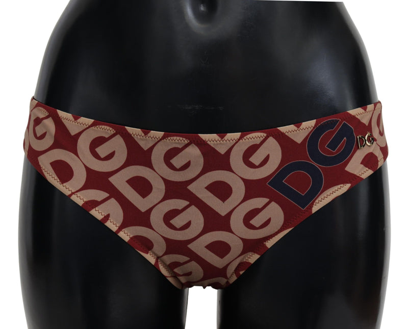 Maillot de Bain Bikini Dolce & Gabbana Multicolor DG Logo Print Bottom Beachwear