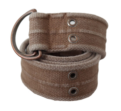 Dolce &amp; Gabbana beige leren logo riem sling cintura gesp riem