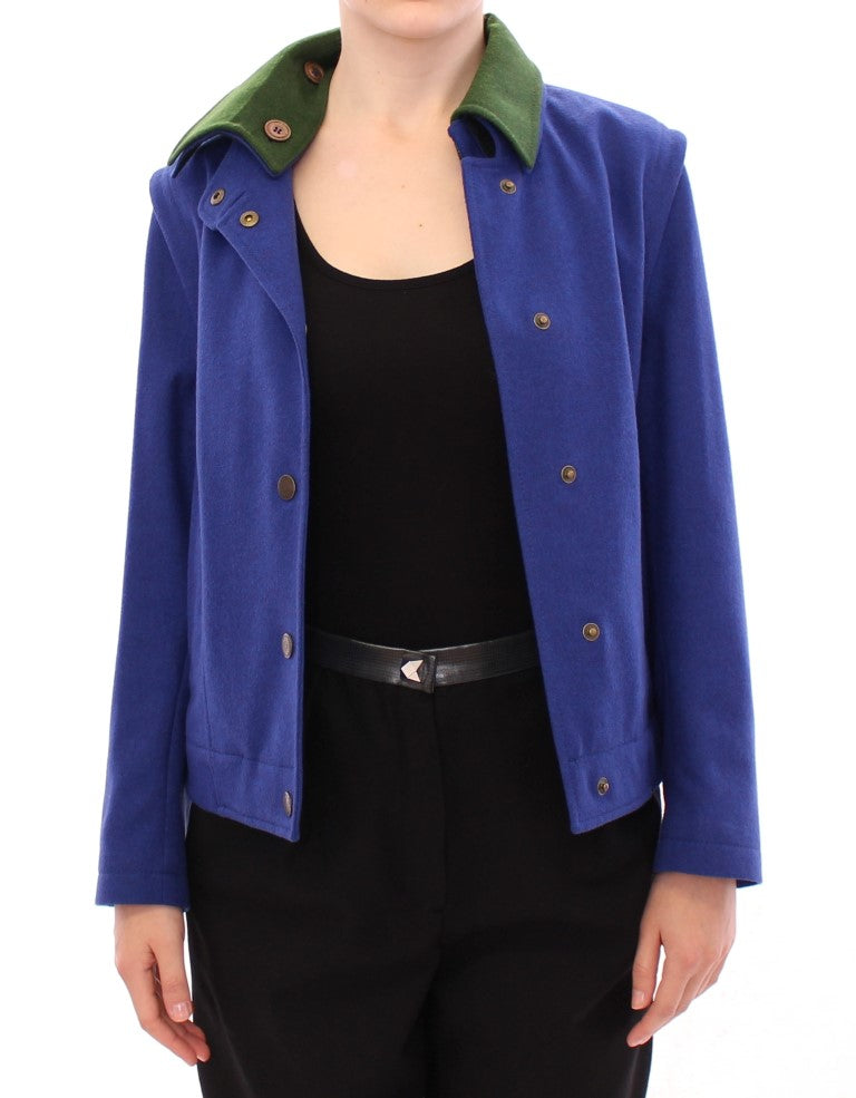 Manteau-veste en laine bleu-vert Andrea Incontri Habsburg