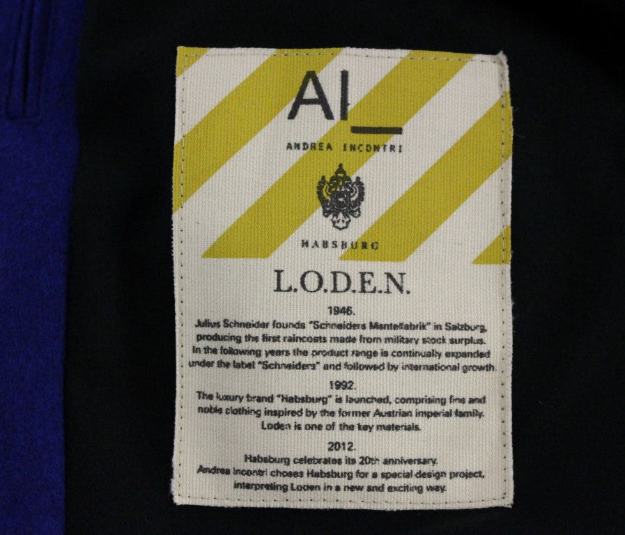 Manteau-veste en laine bleu-vert Andrea Incontri Habsburg