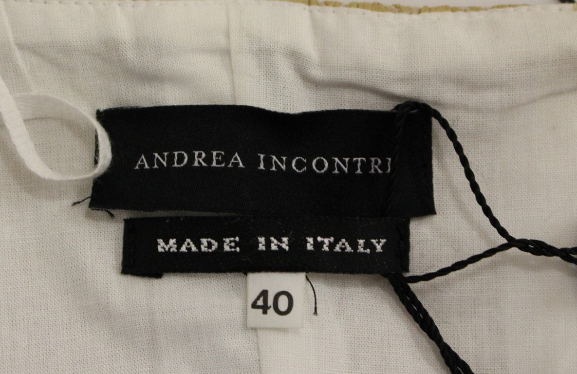 Débardeur en soie beige Andrea Incontri