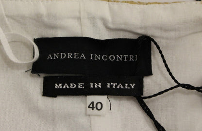 Débardeur en soie beige Andrea Incontri
