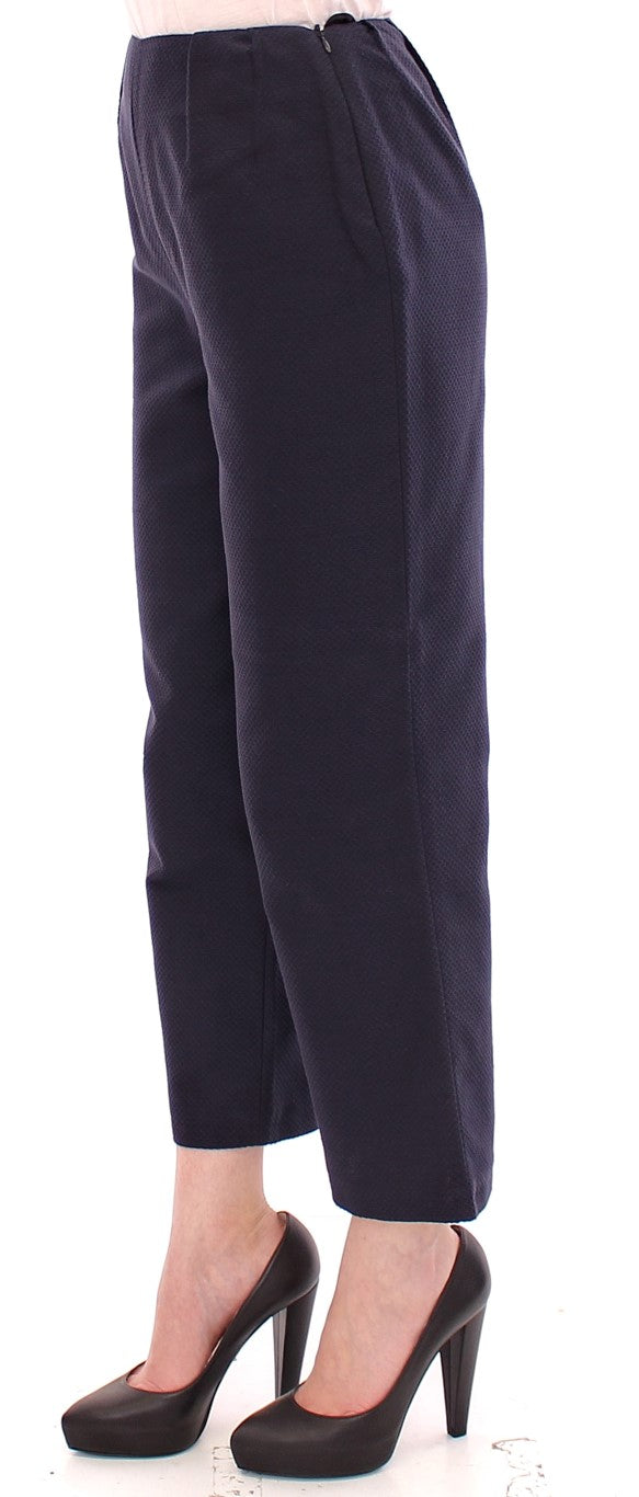 Pantalon court en coton bleu Andrea Incontri