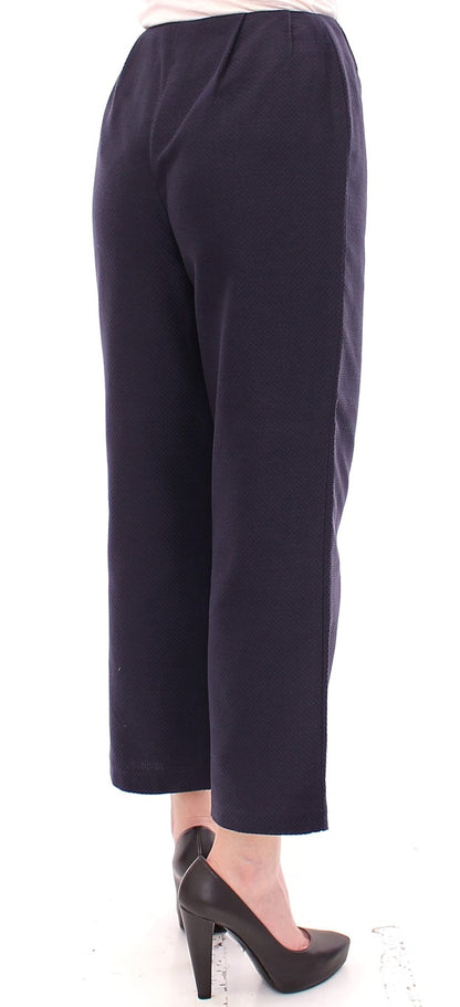 Pantalon court en coton bleu Andrea Incontri
