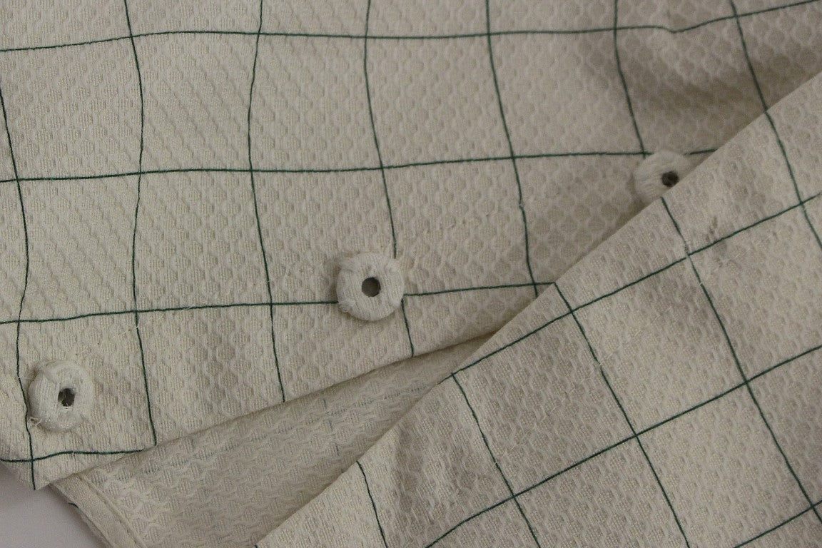 Haut chemise en coton blanc à carreaux Andrea Incontri