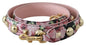 Dolce &amp; Gabbana roze bloemen gouden studs tas accessoire schouderband