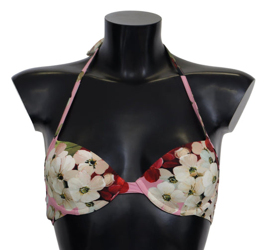 Dolce &amp; Gabbana meerkleurig bloemenpatroon zwempak strandkleding bikini tops