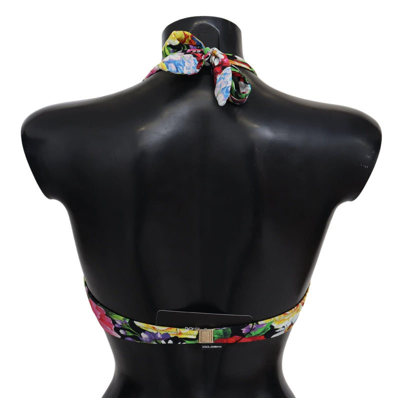 Haut de bikini Dolce &amp; Gabbana à imprimé floral multicolore