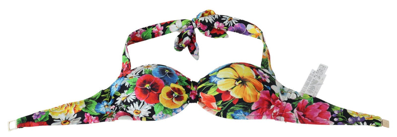 Haut de bikini Dolce &amp; Gabbana à imprimé floral multicolore