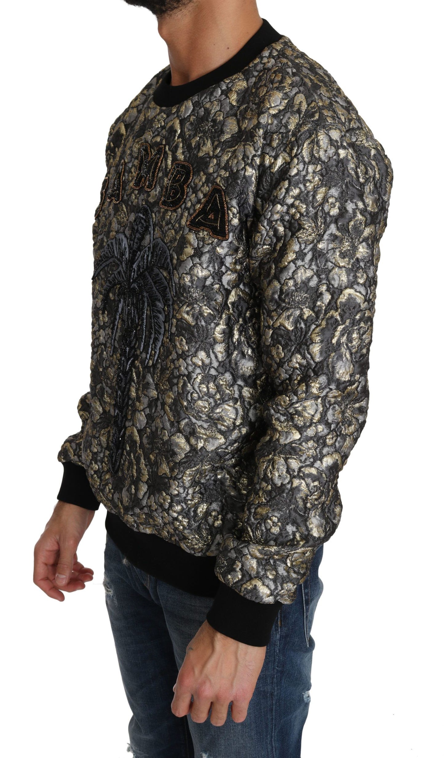 Pull en jacquard multicolore à motif palmiers SAMBA de Dolce & Gabbana