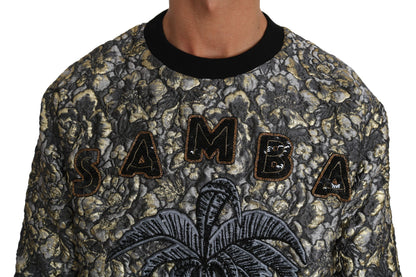 Pull en jacquard multicolore à motif palmiers SAMBA de Dolce & Gabbana