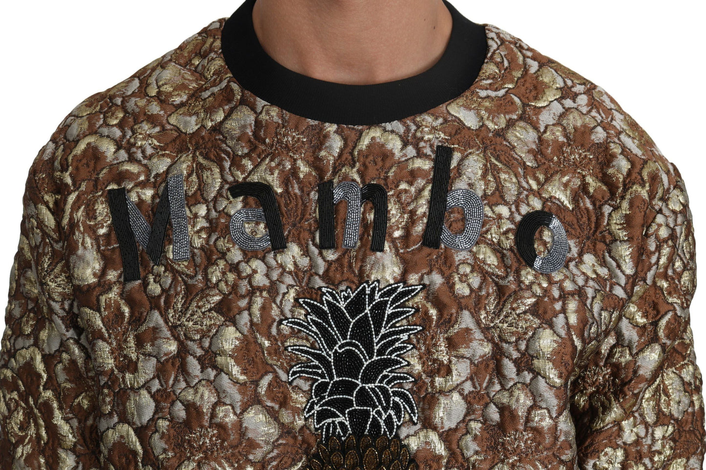 Pull en jacquard multicolore à motif ananas Mambo de Dolce & Gabbana