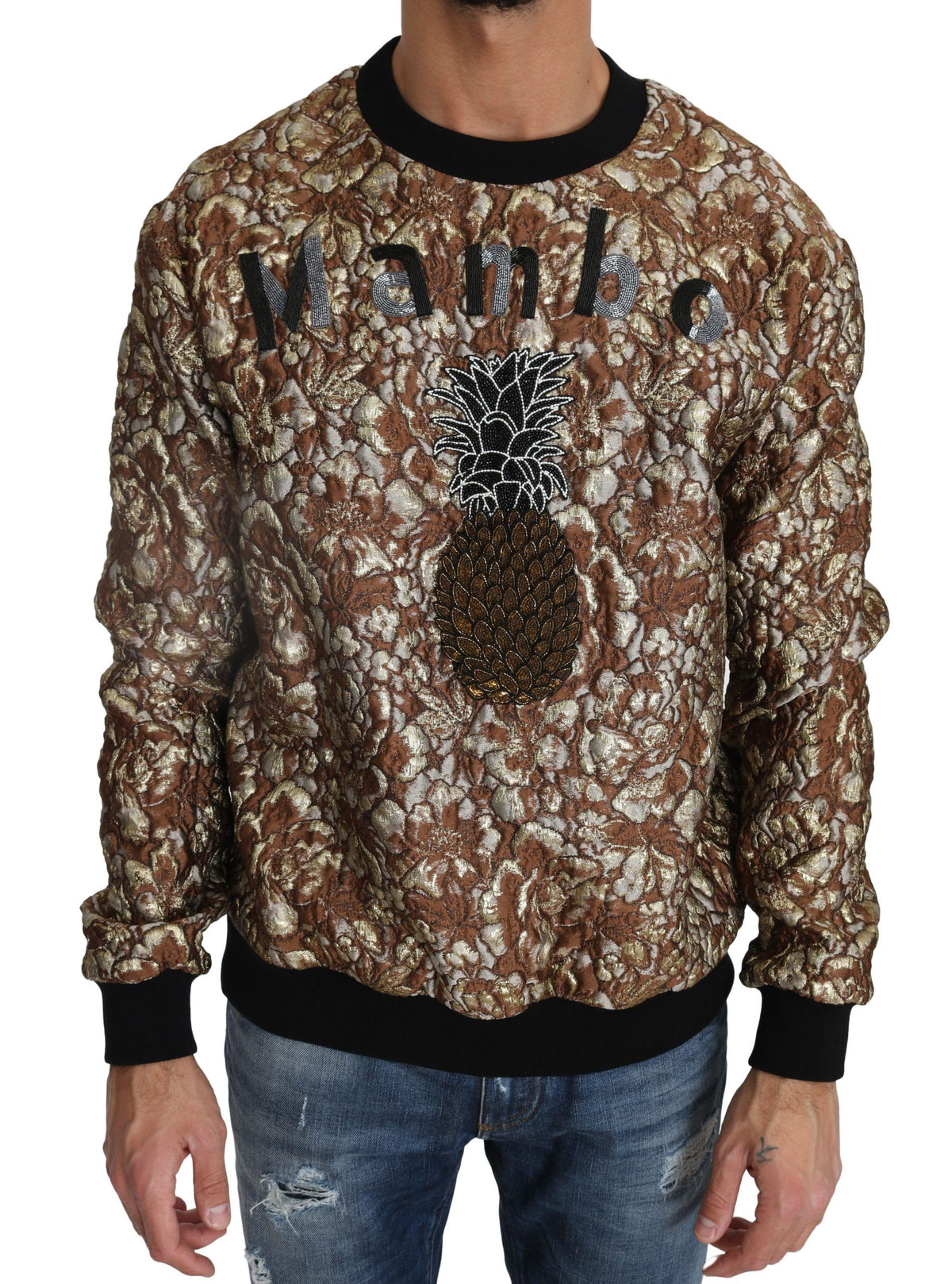 Pull en jacquard multicolore à motif ananas Mambo de Dolce &amp; Gabbana