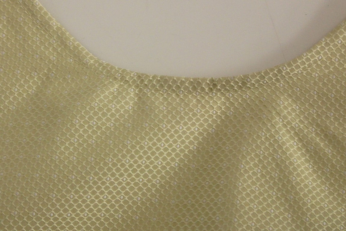 Robe mini trapèze beige sans manches Andrea Incontri