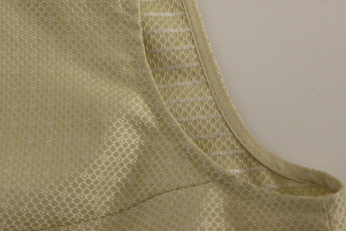 Robe mini trapèze beige sans manches Andrea Incontri