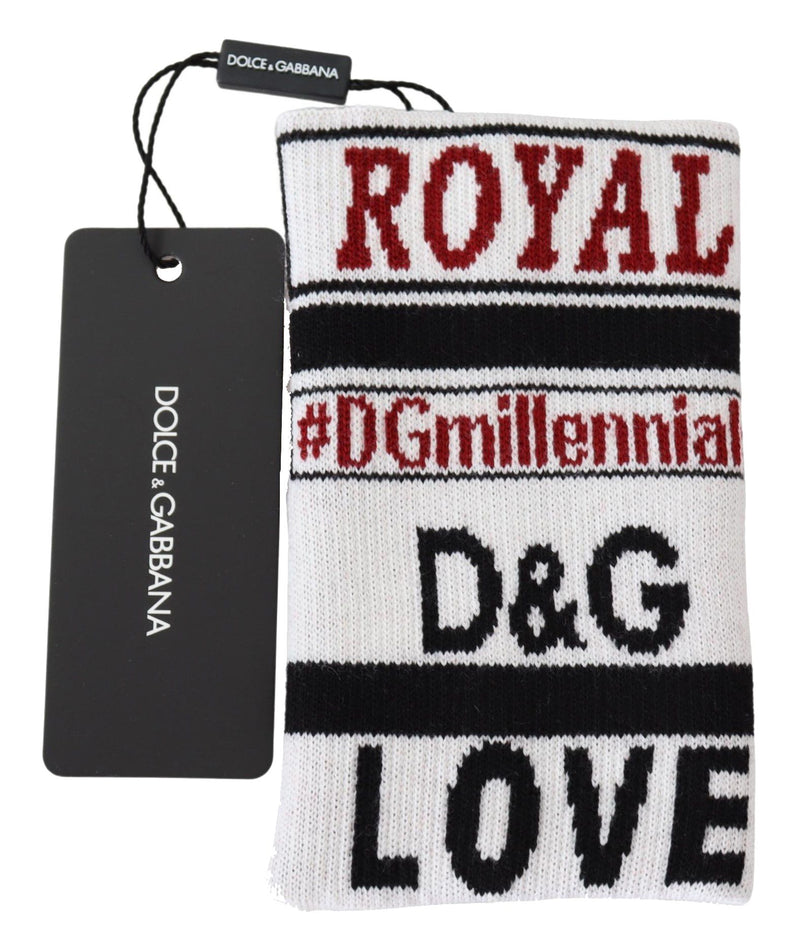 Dolce & Gabbana Multicolor wollen gebreide D&G Love polsbandje