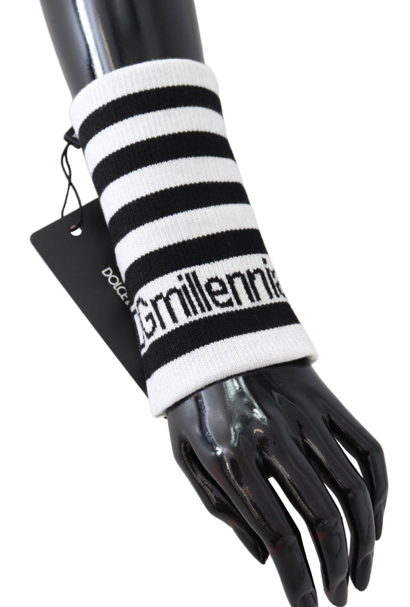Bracelet en laine noire et blanche Dolce & Gabbana DGMillennials