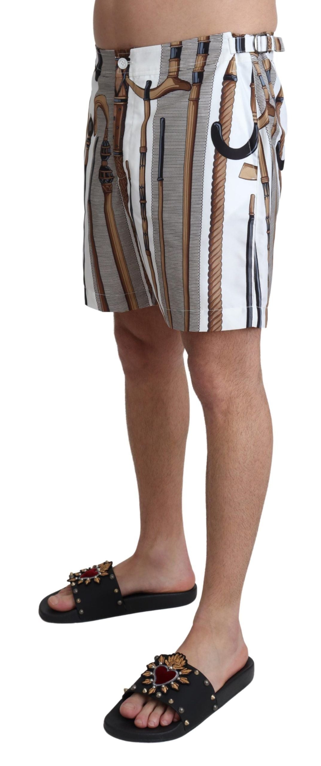 Short de plage blanc Walking Stick de Dolce & Gabbana