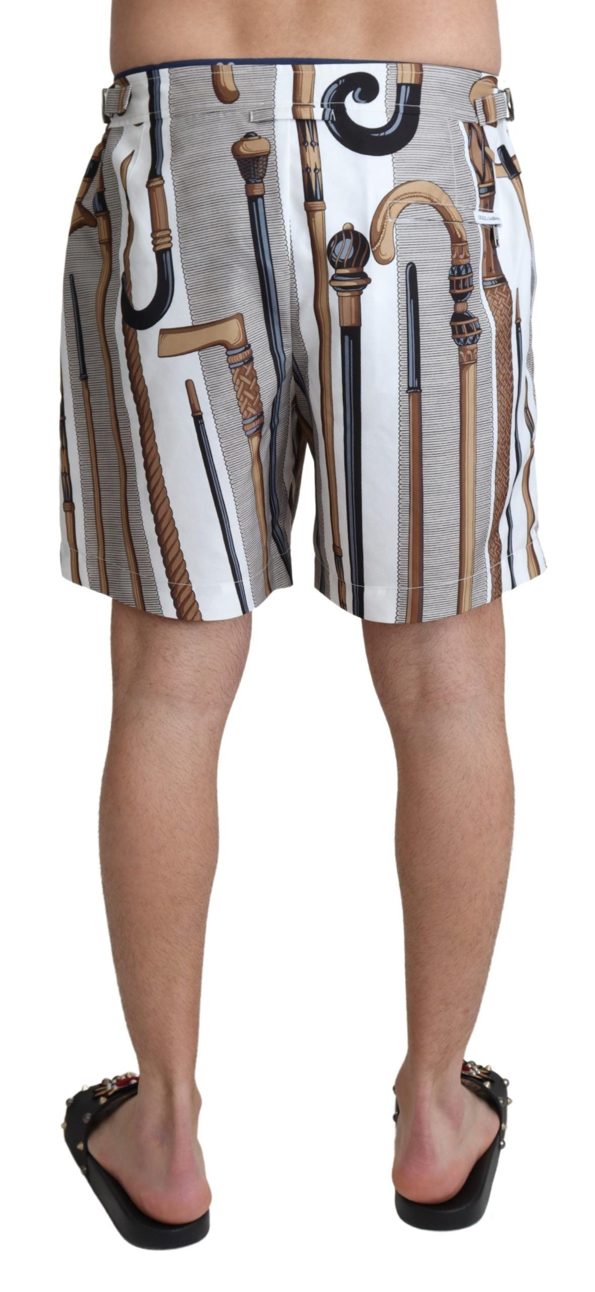 Short de plage blanc Walking Stick de Dolce &amp; Gabbana