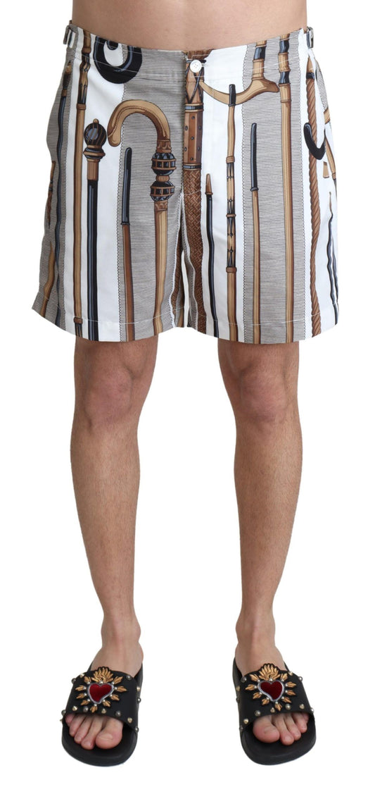 Short de plage blanc Walking Stick de Dolce & Gabbana