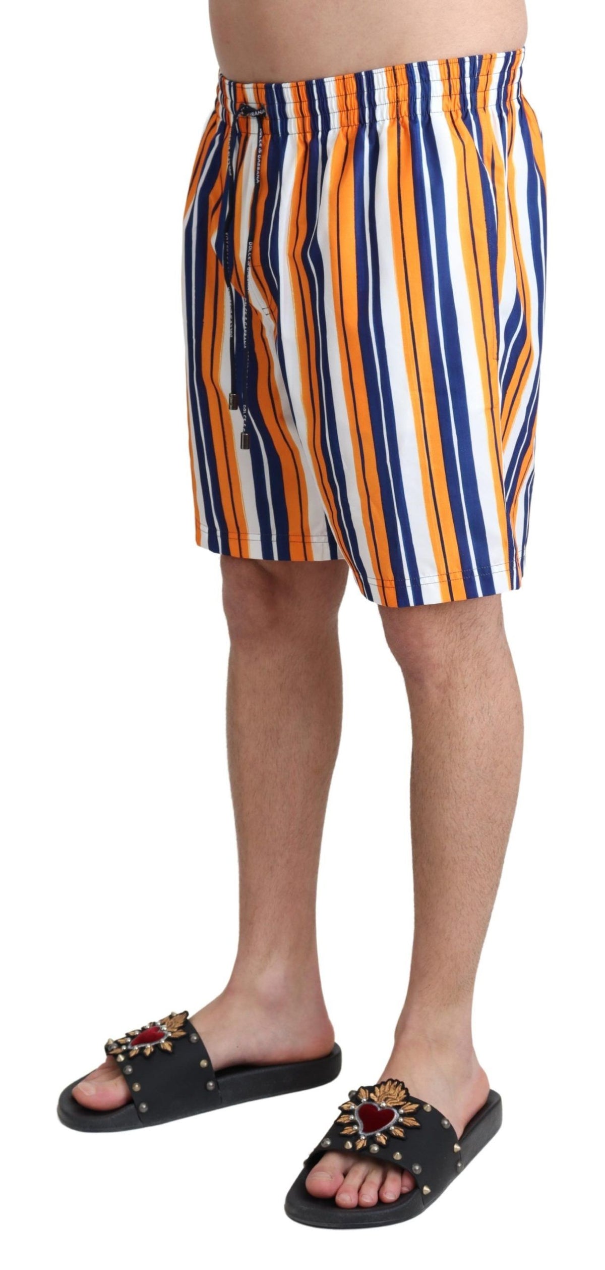 Short de bain rayé multicolore Dolce &amp; Gabbana
