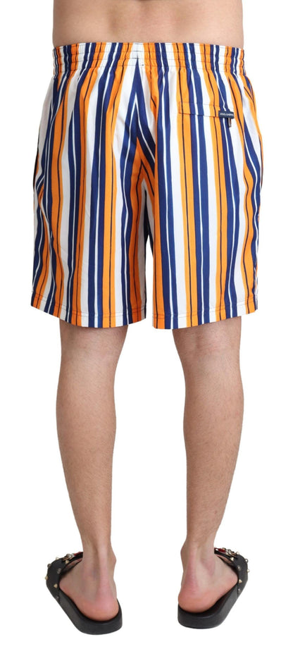Short de bain rayé multicolore Dolce & Gabbana