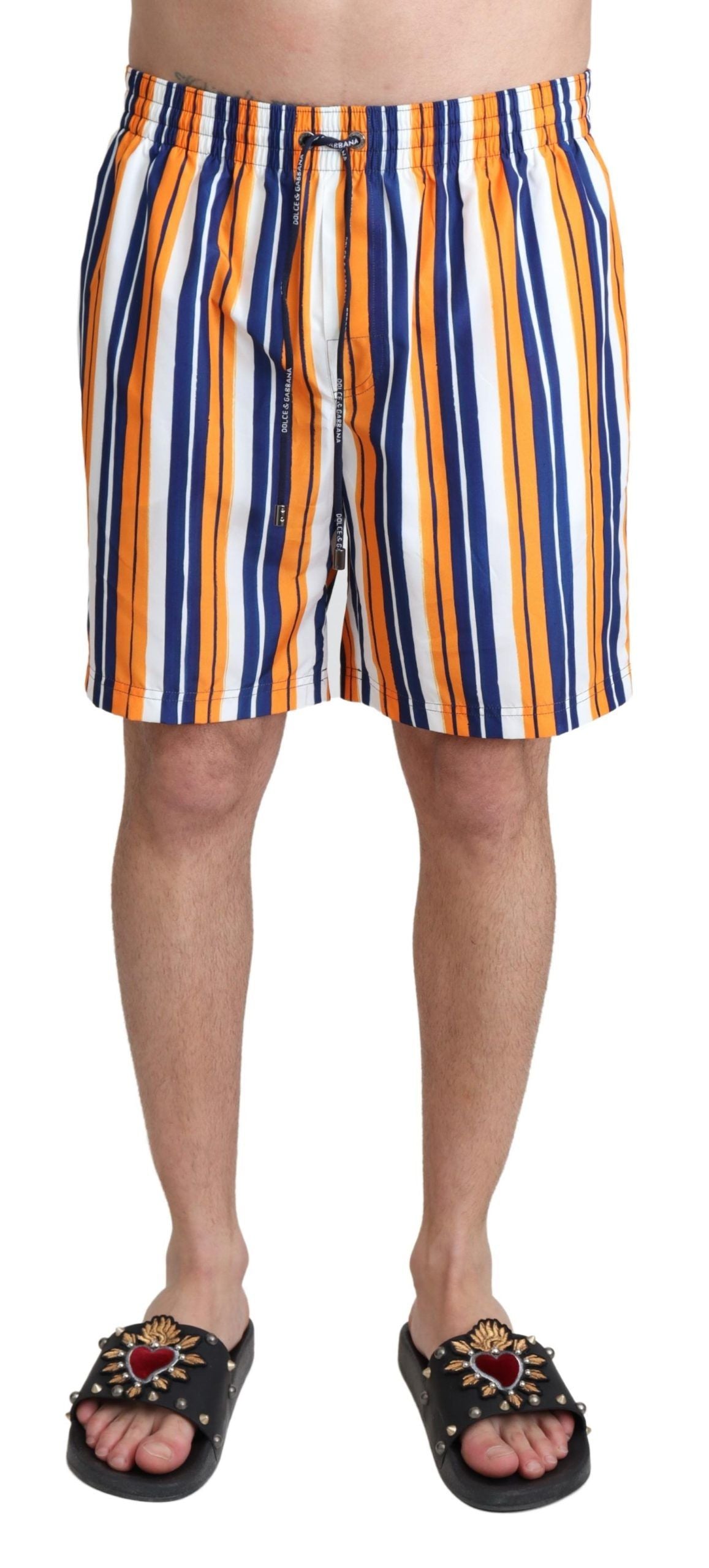 Short de bain rayé multicolore Dolce &amp; Gabbana
