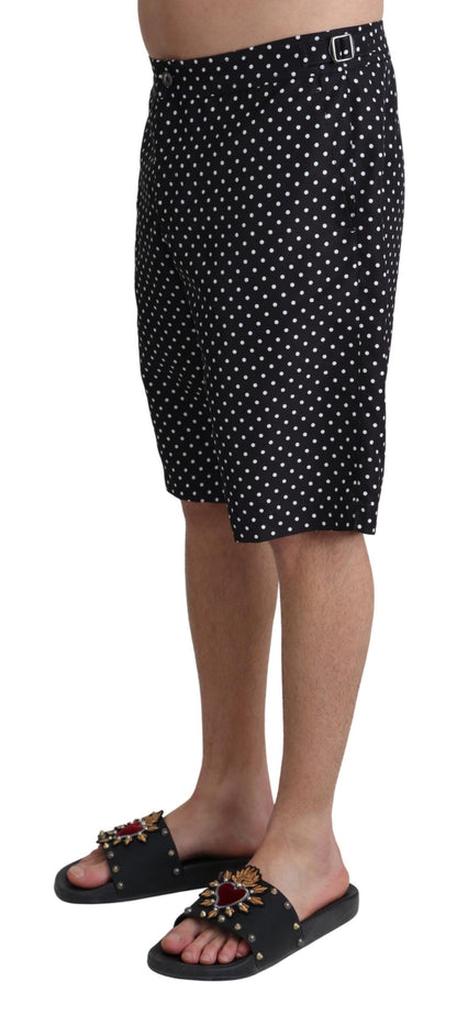 Short de bain noir à pois de Dolce & Gabbana