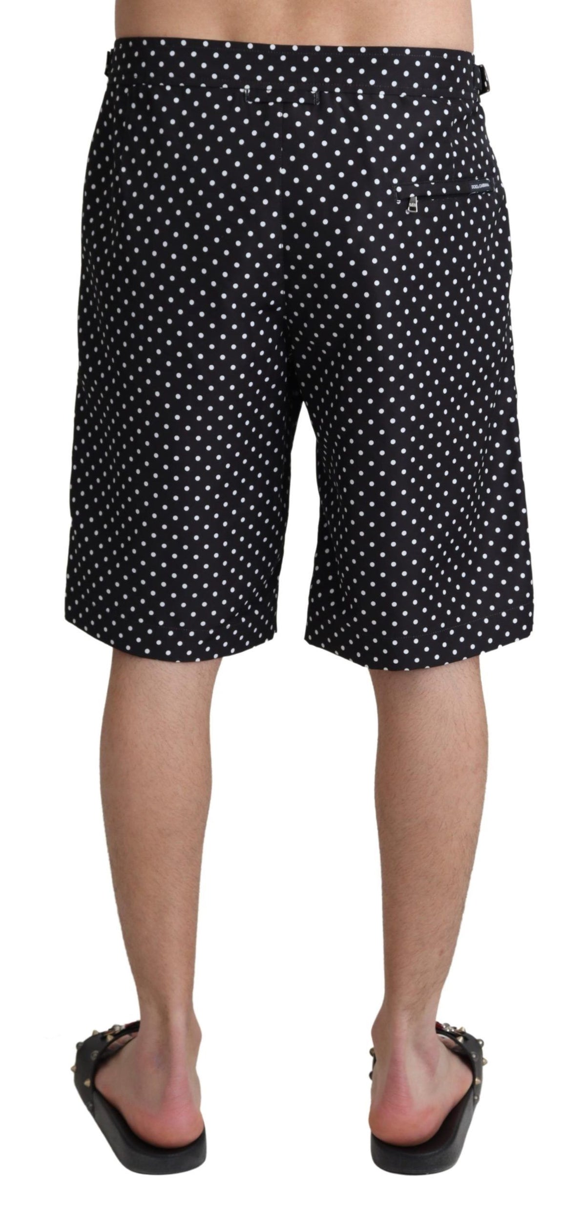 Short de bain noir à pois de Dolce &amp; Gabbana