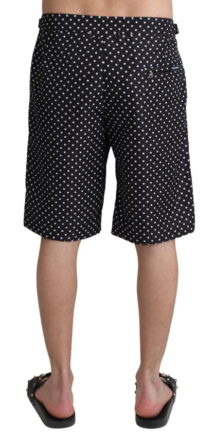 Short de bain noir à pois de Dolce & Gabbana