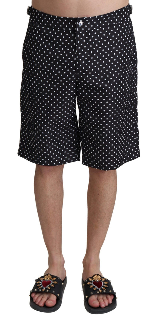 Short de bain noir à pois de Dolce & Gabbana